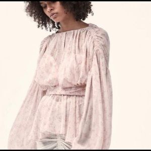 NWT Acler Aurora Rosewater Floral Blouse M